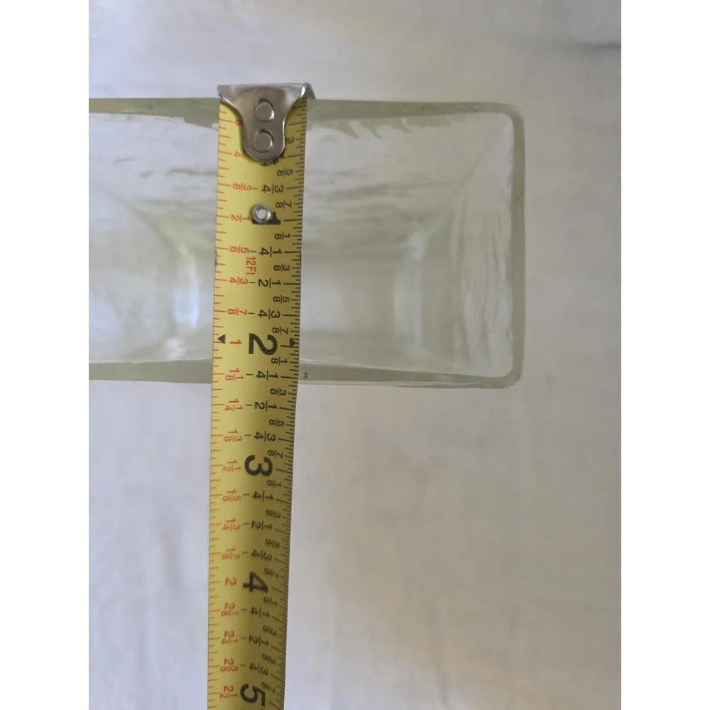 Vintage Southern Living Textured Glass Vase – Wavy Block Planter (5.75